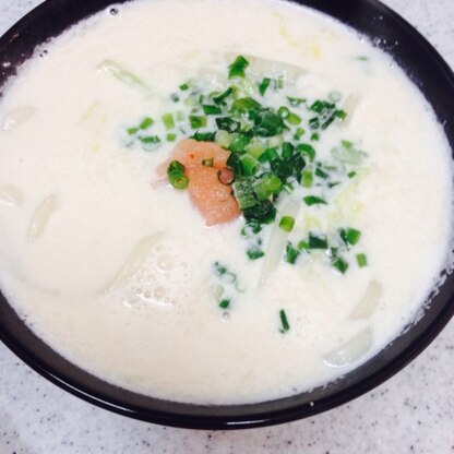 白菜をプラスして作ってみました！クリーミーなスープでとっても温まりました＼(^o^)／